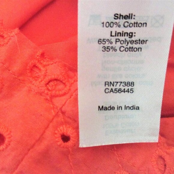 J. CREW CORAL STRAPLESS EYELET LACE DRESS NWT SZ 2 - Picture 7 of 11